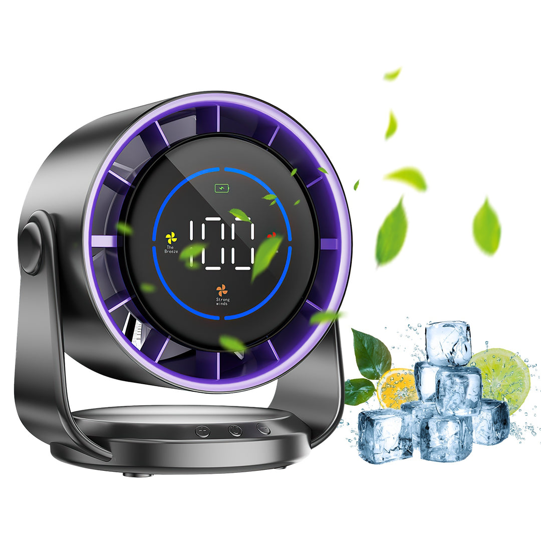 1Pc Desk Fan Battery Operated Wall Mounted Fan Rechargeable Mini Desk Fan with Tilting Angle for Home Office Travel