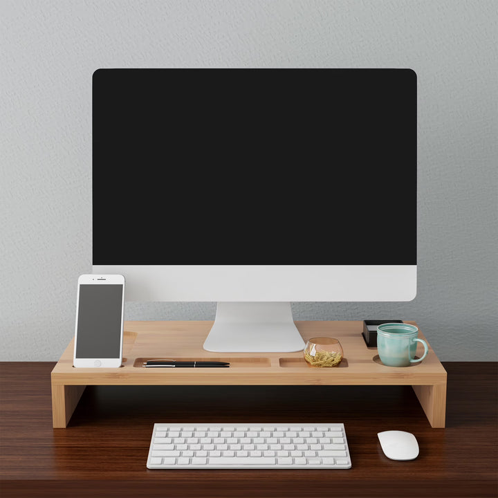 7-Compartment Monitor Stand for Home, Office, and College Dorm