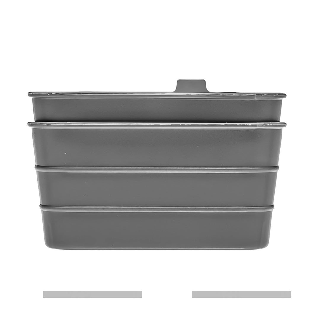 (2 Pack)  Utility Flex Storage Tray Organizer Set, Plastic Drawer Organizer Trays for Kitchen, Desk, Bathroom and Office Drawer Organization, Gray, 2-Pack, 5" X 15"