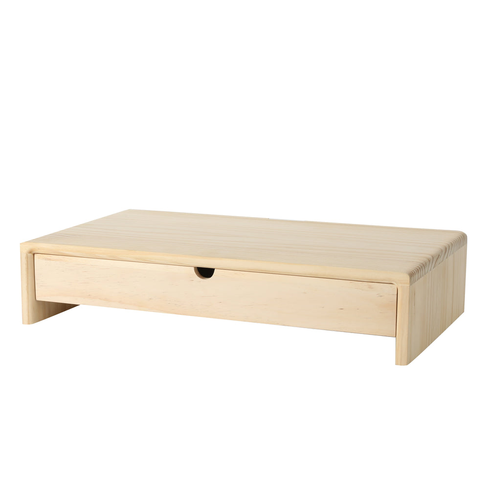Wooden Monitor Stand, Combines the Functions of Holding Computers and Storing Items