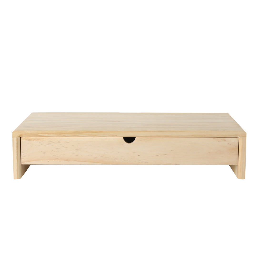 Wooden Monitor Stand, Combines the Functions of Holding Computers and Storing Items
