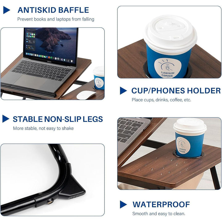 Adjustable Laptop Desk,Bed Computer Desk, Foldable Study Desk, Bedroom, Children&