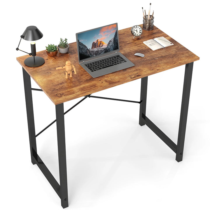 40 Inch Small Computer Office Desk, for Home Office Bedroom - Rustic Brown