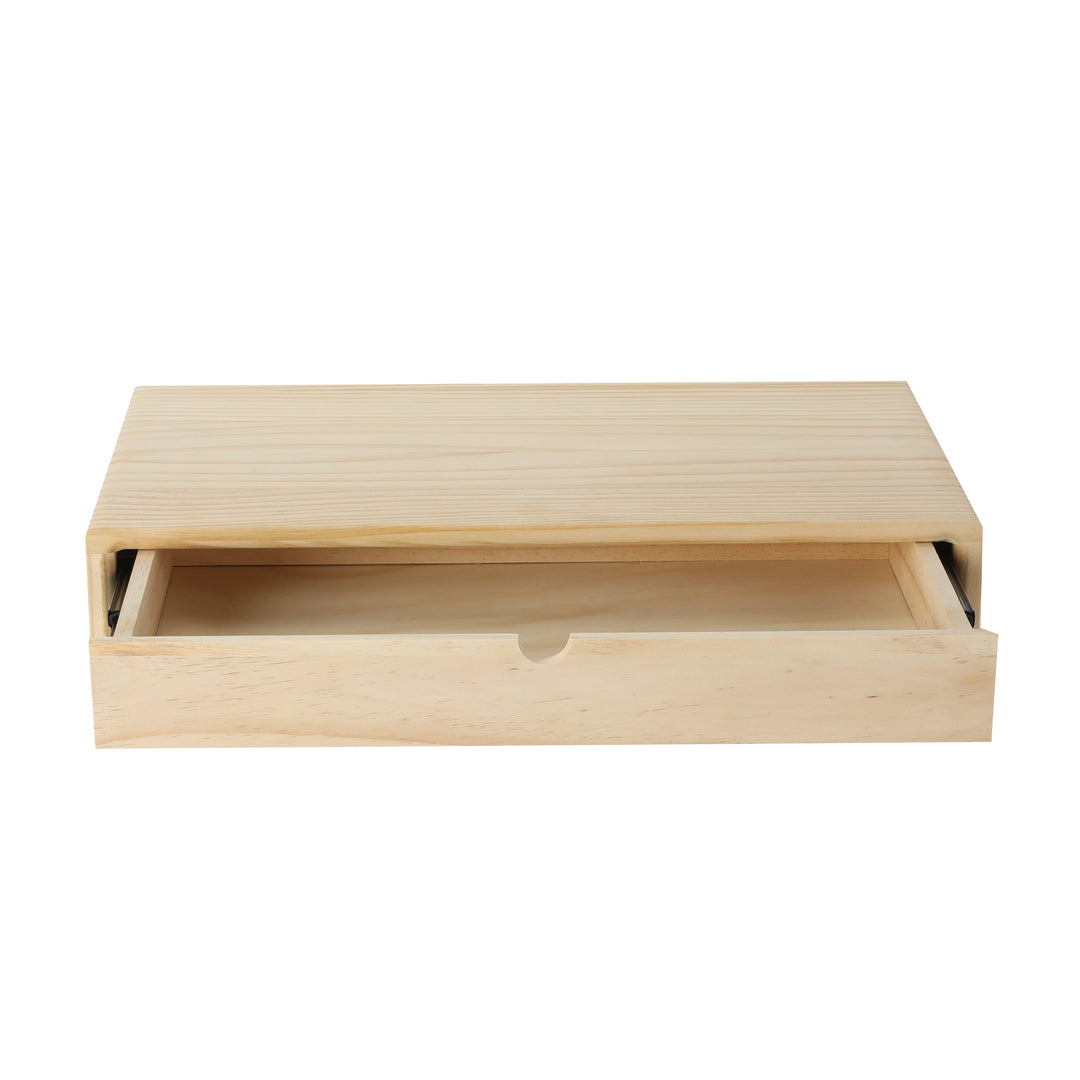 Wooden Monitor Stand, Combines the Functions of Holding Computers and Storing Items
