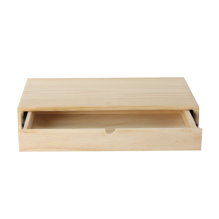 Wooden Monitor Stand, Combines the Functions of Holding Computers and Storing Items